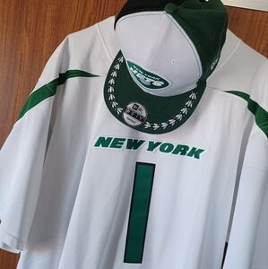 New York Jets Sauce Gardner White Road 2XL jersey with free Jets snapback hat